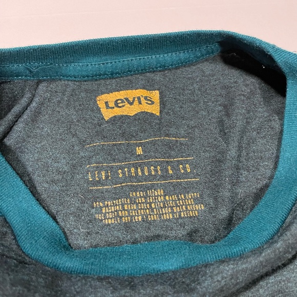 Levi’s Super Soft Gray & Blue Long Sleeve T-Shirt - Size Medium - Picture 6 of 6